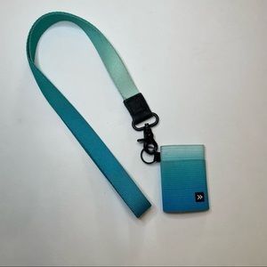 Blue Thread Wallet and Lanyard